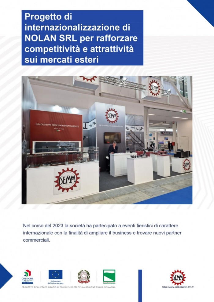 PR FESR 2021-2027 SUPPORT FOR EXPORT PROMOTION PROJECTS AND PARTICIPATION IN TRADE FAIRS IN 2023